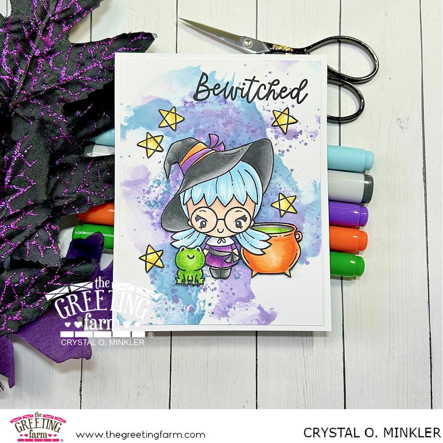 Ink Smooshed Bewitched Card