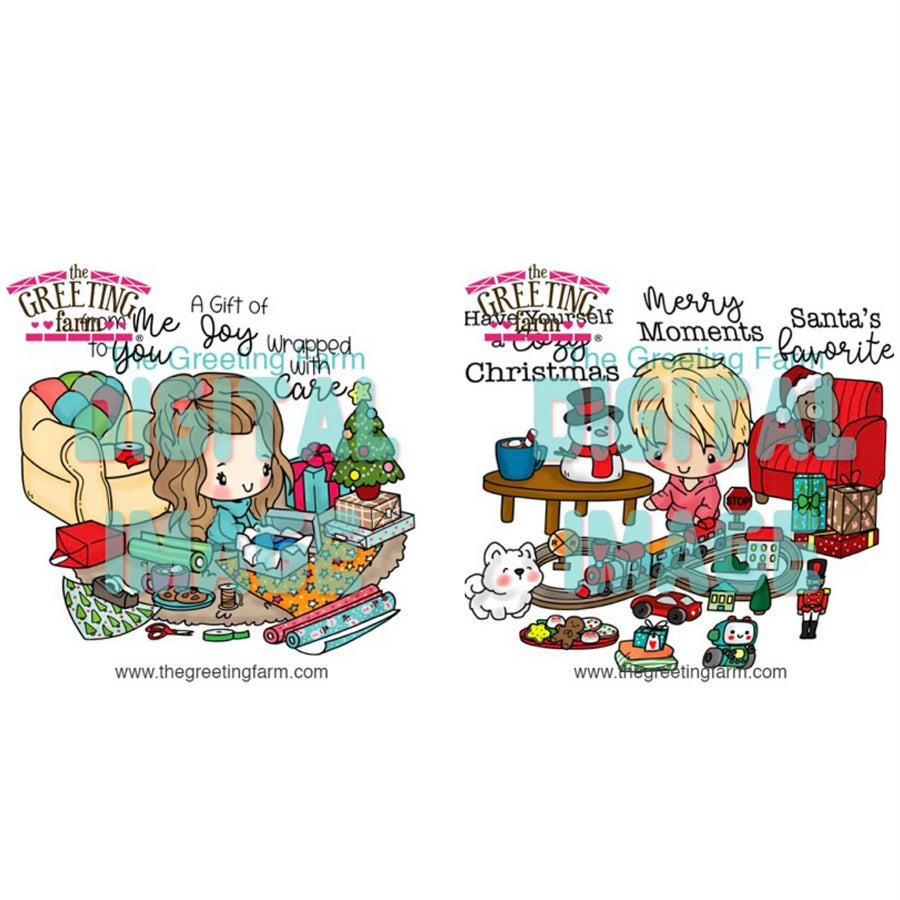 NEW DIGIS: Gift Wrap Anya and Santa's Favorite Ian!