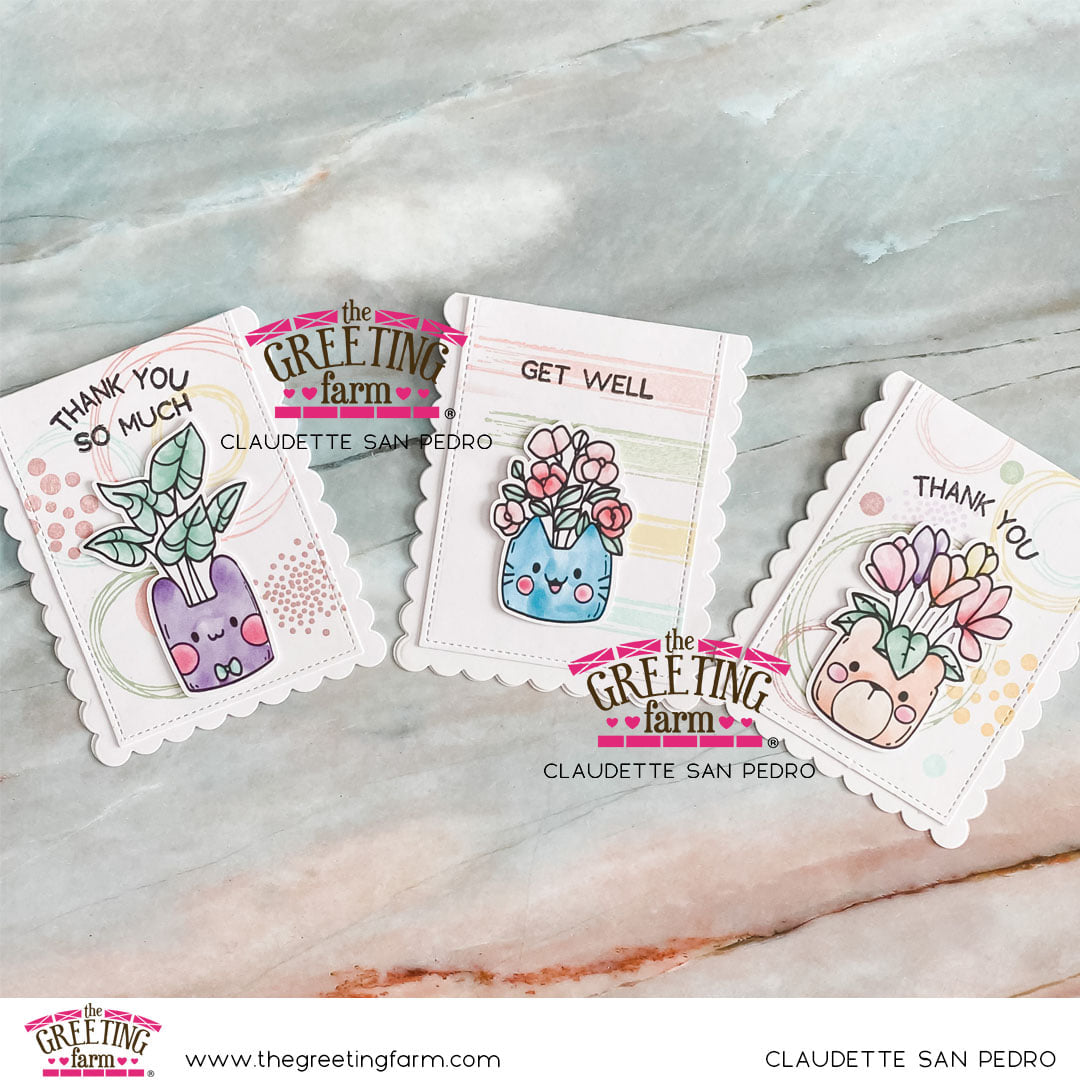 Stamp Feature: Animal Pots
