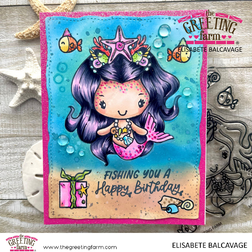 Mermaid Bday Anya - Clear Stamps