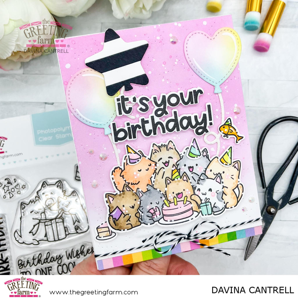 Birthday Cats - Clear