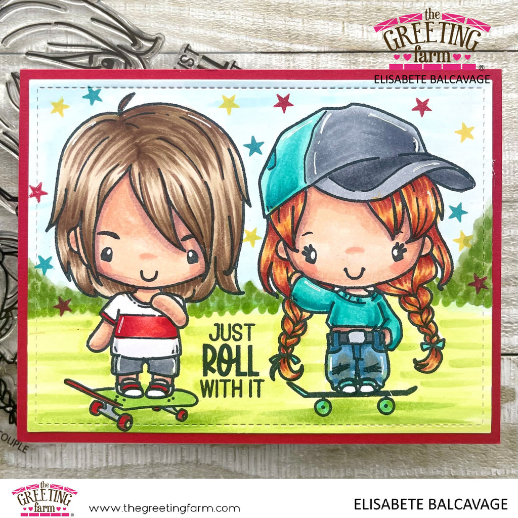 Skater Couple - Clear