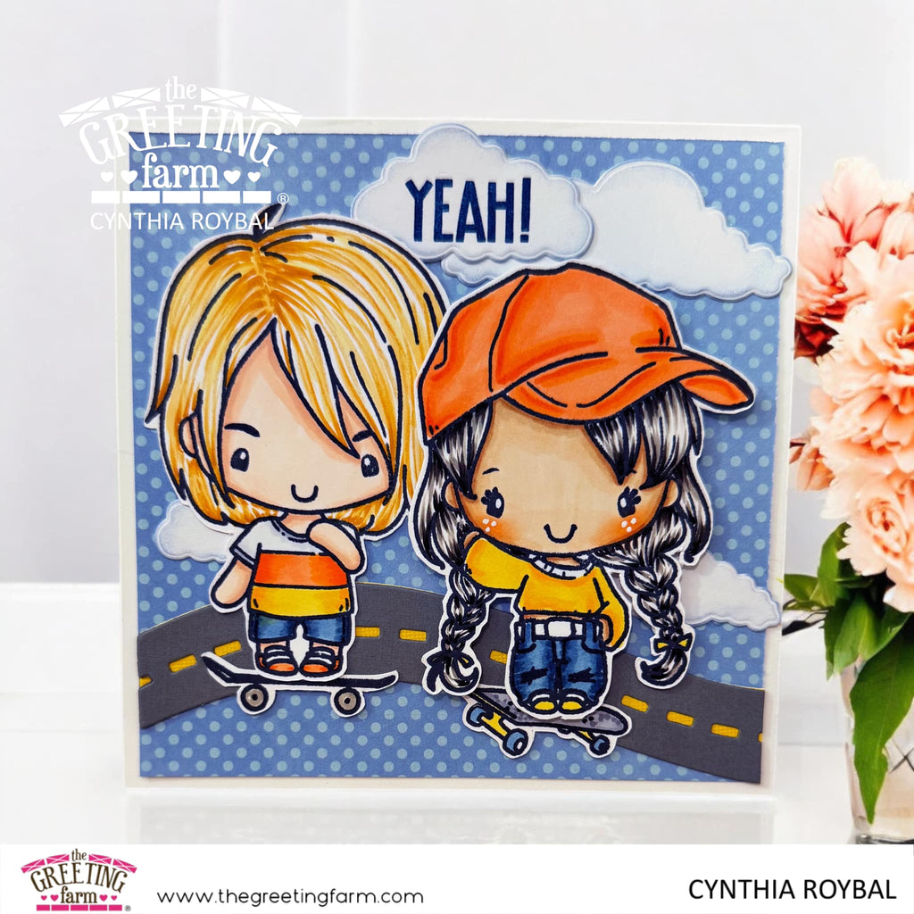 Skater Couple - Clear