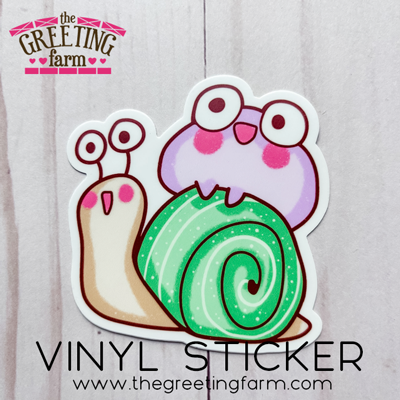 3" Snail Frog - Matte Vinyl Sticker