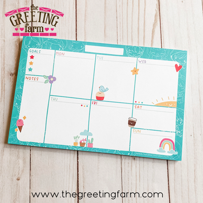 6x9 Doodle Weekly Planner Pad