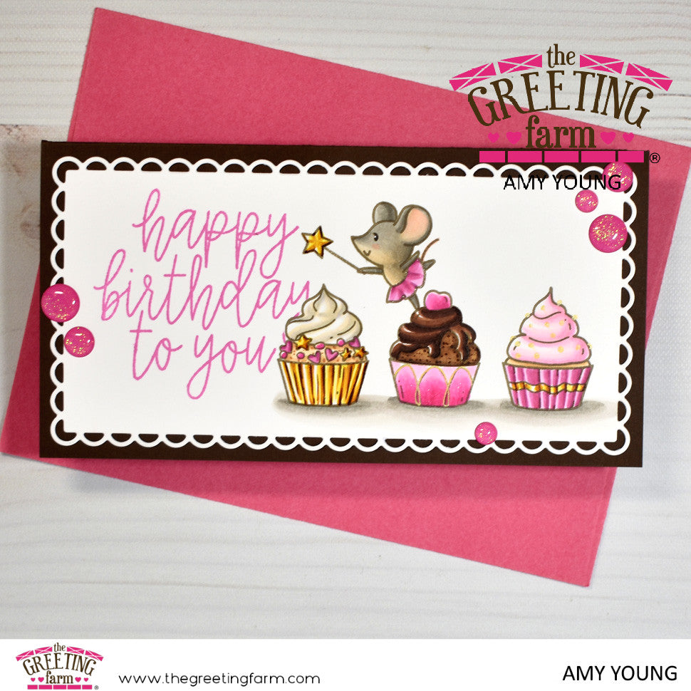Happy Birthday Mouse - Clear Stamps