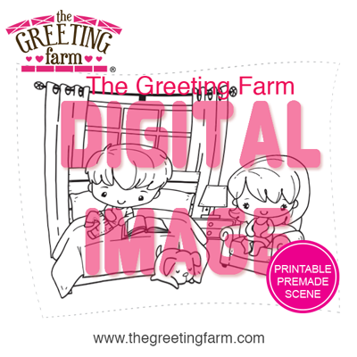 Bedroom Hangout Scene - digi printable