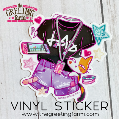 3" Black Outfit - Glossy Vinyl Sticker