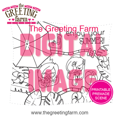 Poolside 1 - digi printable