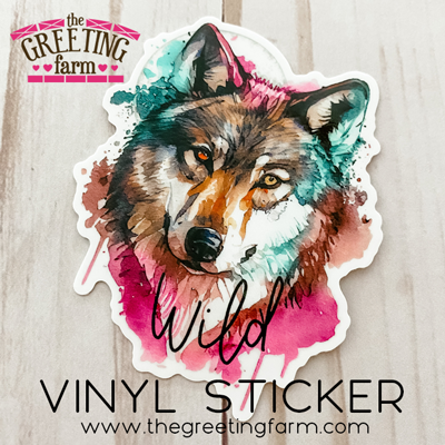 3" Wild Wolf - Glossy Vinyl Sticker