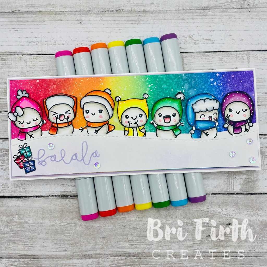 Guest Designer Bri Firth with Rainbow Snow Babies!