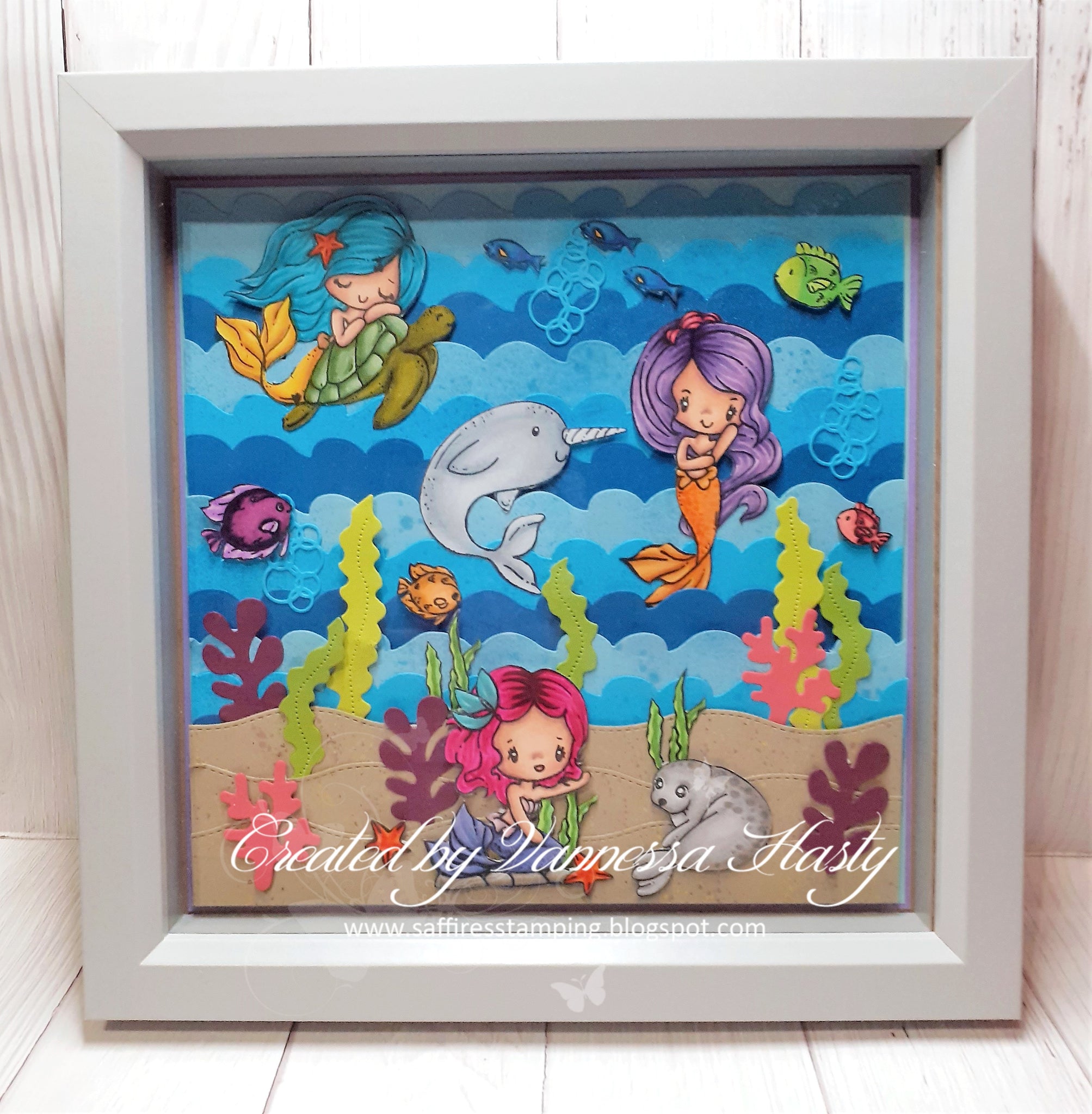 Mermaids Galore Box Frame with Guest Designer Vannessa Hasty!