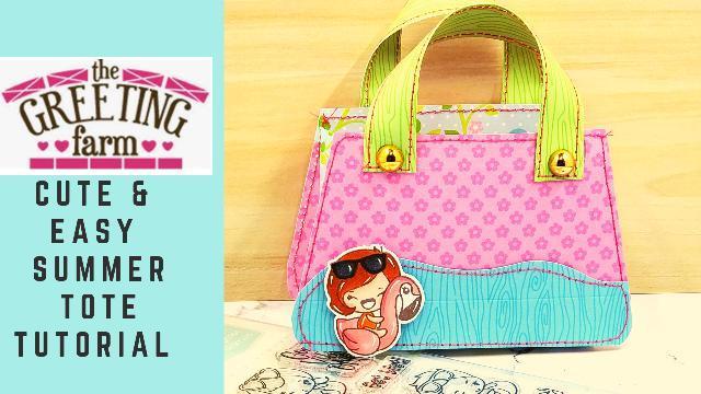 Summer Tote tutorial using pool party stamp set with Guest YouTuber Kristianne