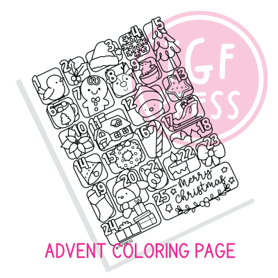 Digital Download - Advent Coloring Page