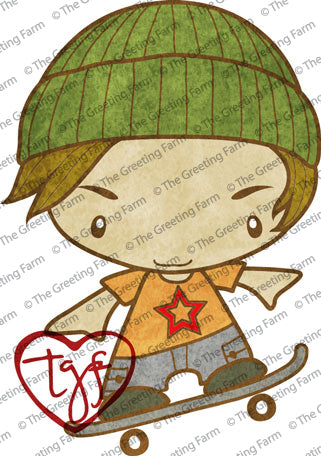 Skater Ian - red rubber