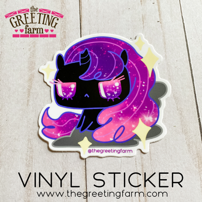 3" Dark Unicorn - Glossy Vinyl Sticker