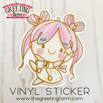 3" Fairy Girl - Matte Vinyl Sticker