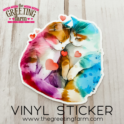 3" Kitty Love - Glossy Vinyl Sticker