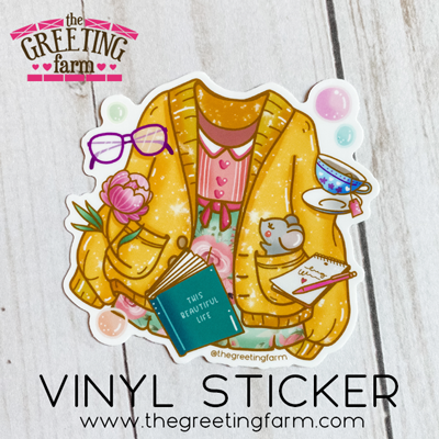 3" Yellow Outfit - Glossy Vinyl Sticker
